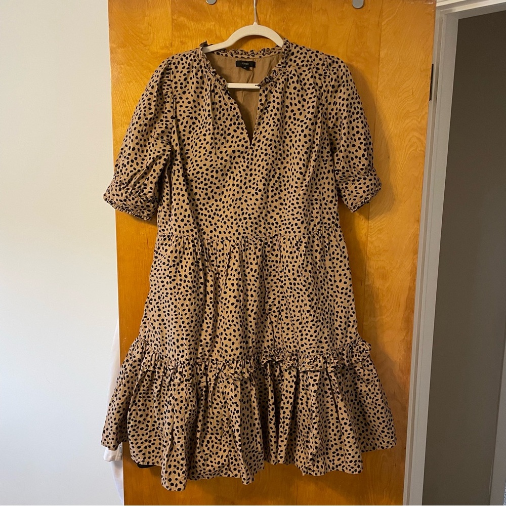 J. Crew Leopard print Midi Dress